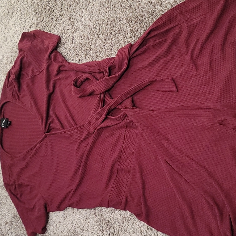 Maroon jumpsuit